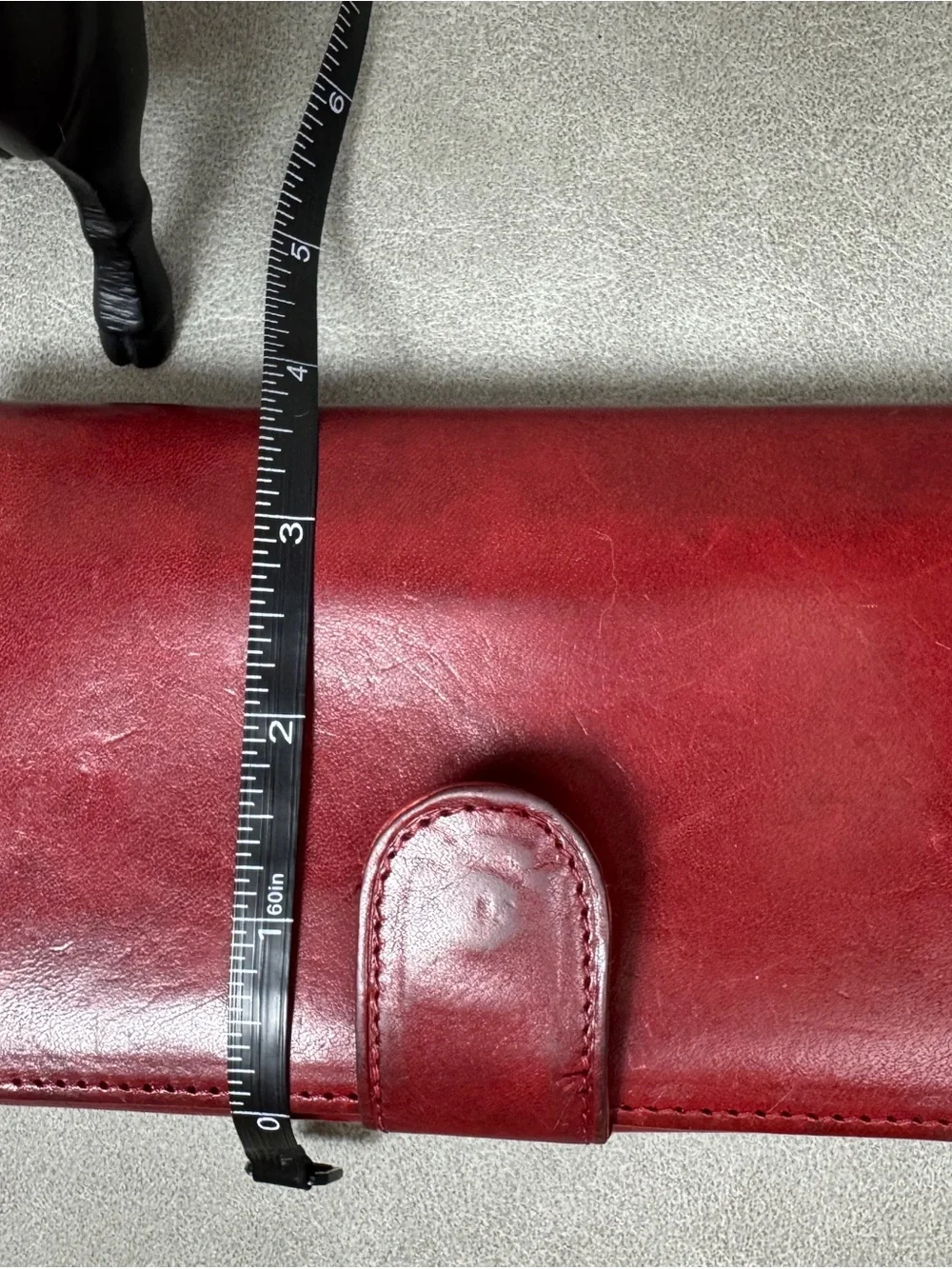 Classic Red Leather Continental Wallet by